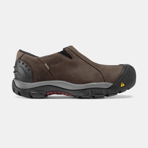 Chaussures Keen Soldes | Slip On Keen Brixen Waterproof Basse Homme Marron (FRY025167)